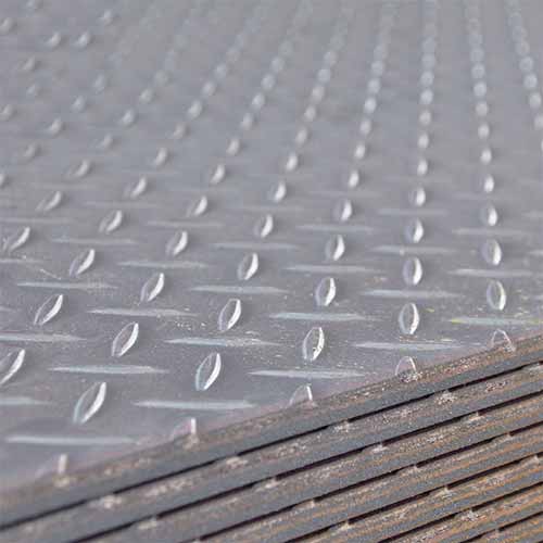 Gray Diamond Pattern Slip Resistance Floor Tread Q235 Ss400 A36 Mild Checker Steel Plate